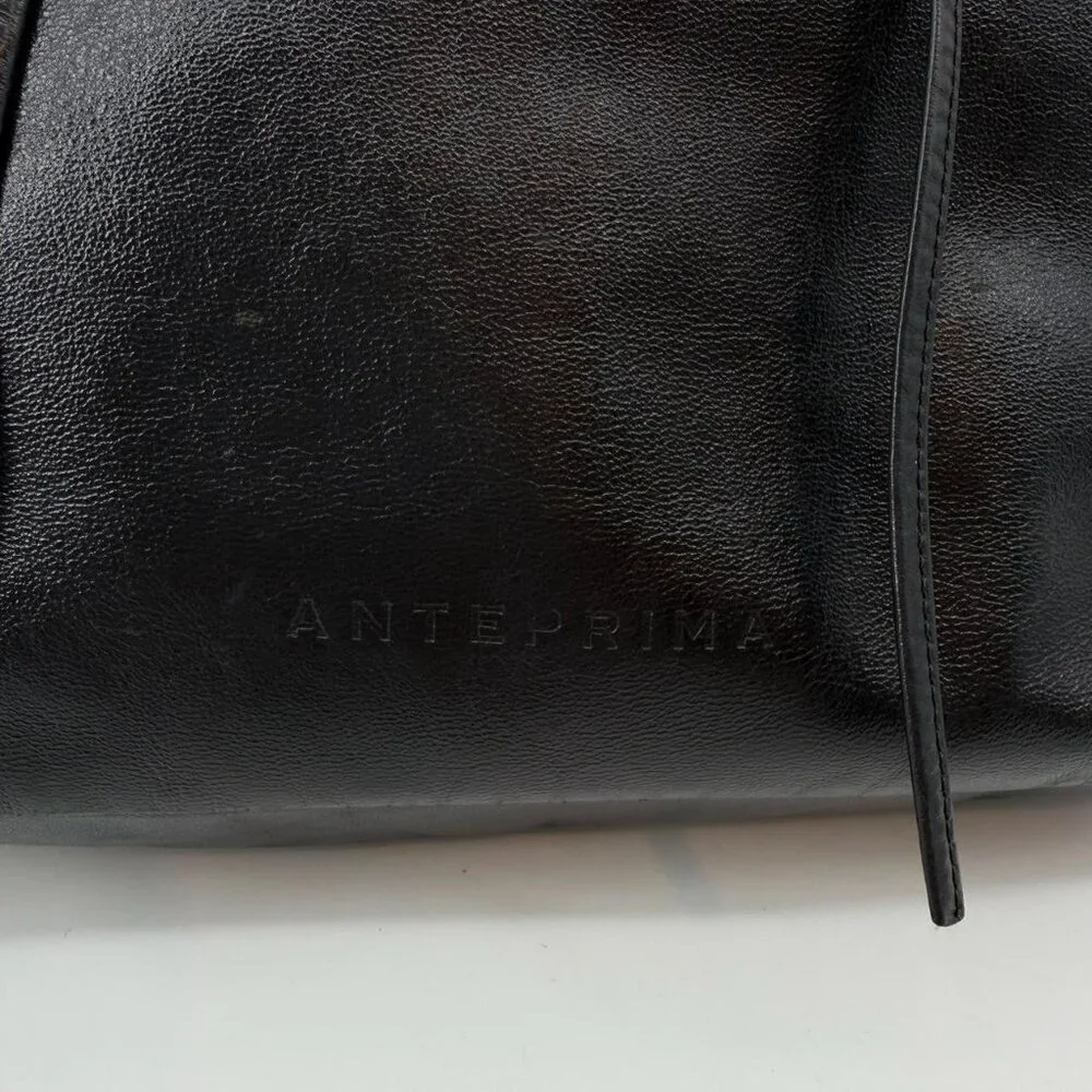 Anteprima Milano black leather tote bag